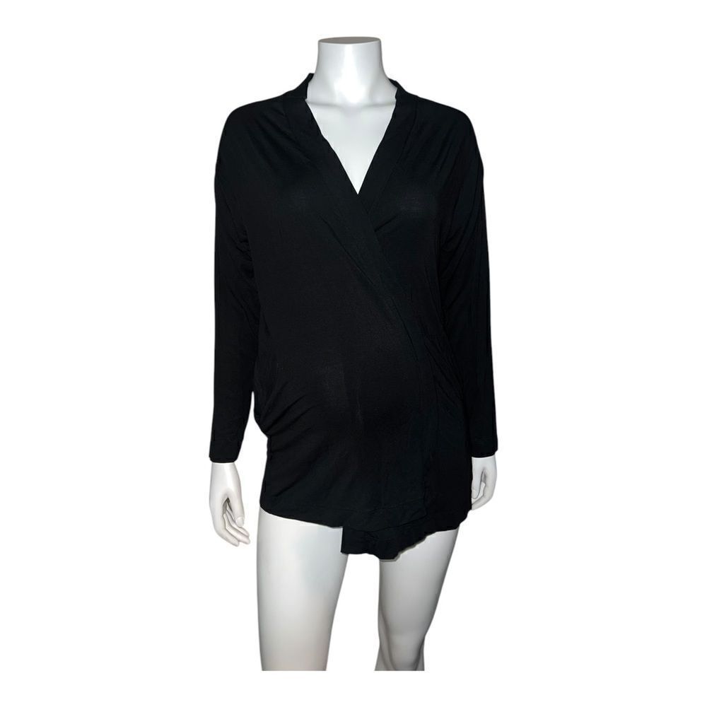 Gap Maternity Black Wrap Cardigan Lightweight Modal XXS NWOT NWD